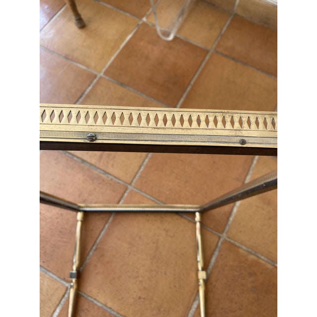 Coffee Table in Brass with Black Glass Top, 1930s For Sale - Image 15 of 18