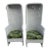 Pair of Vintage White Rattan Canopy Chairs For Sale