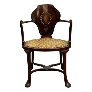 Early 20th Century English Mahogany Armchair in the style of Cornelius v. Smith For Sale