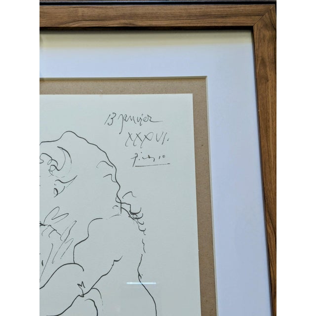 Pablo Picasso, Woman and Bull Original serigraphy, Edition Maeght 1973. Signed and dated in the plate Filigran paper down...