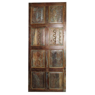 Antique Carved Wooden Door For Sale