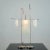 Vintage Fukushu Table Lamp in Metal attributed to Ingo Maurer for Design M, Germany, 1980s, in Good conditions. Designed...