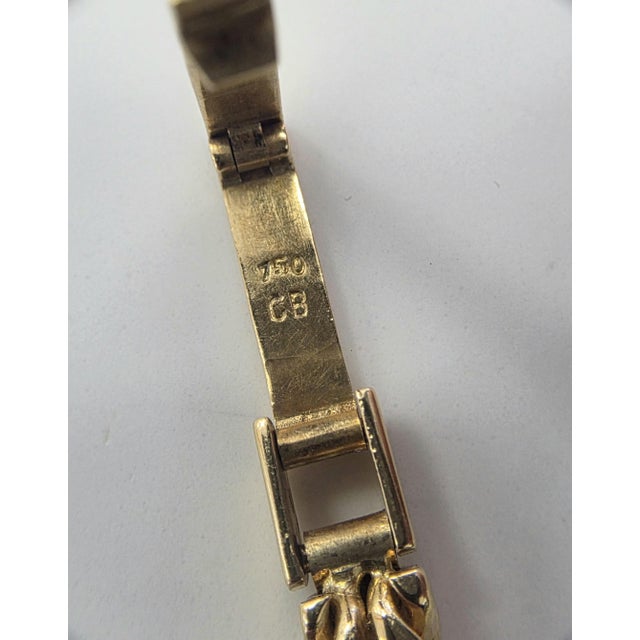 Vintage Rolex Ladies 18k Gold Cocktail Watch on Solid Gold Bracelet For Sale - Image 9 of 9
