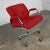 Metal Vintage Modern Steelcase Chrome & Red Swivel Rolling Chair #454 Style Charles Pollock For Sale - Image 7 of 13