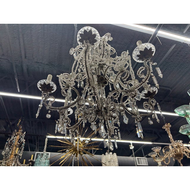 19th Century 19th Century Italian Crystal Chandelier For Sale - Image 5 of 12