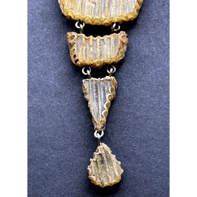 1950s French Articulate Talosel Brooch with Glass Inlay by Line Vautrin Branded For Sale - Image 5 of 9