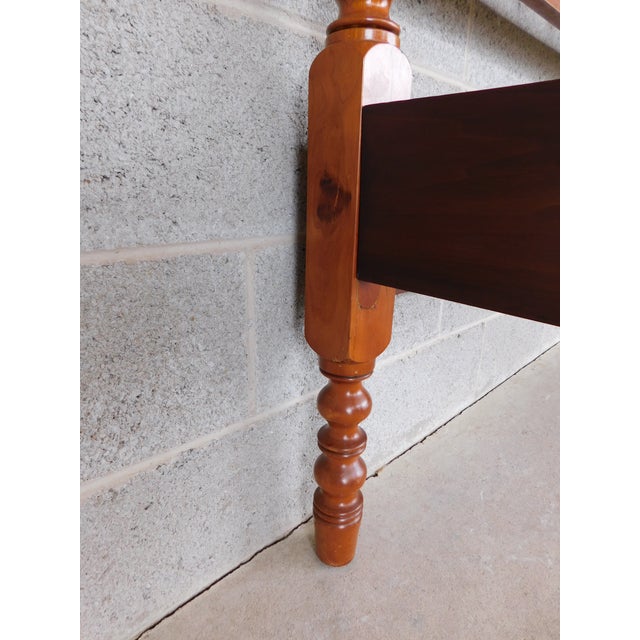 Cinnamon Antique Jenny Lind Style Spindle Tall Poster Cherry Full Size Bed For Sale - Image 8 of 14