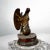 Brass Antique Vintage Cut Crystal Inkwell Brass Eagle Top For Sale - Image 8 of 10