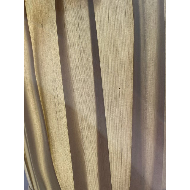 Textile Green Box Pleat Lamp Shade For Sale - Image 7 of 8