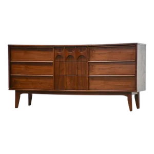 1960s Kent Coffey Perspecta Walnut and Rosewood Dresser