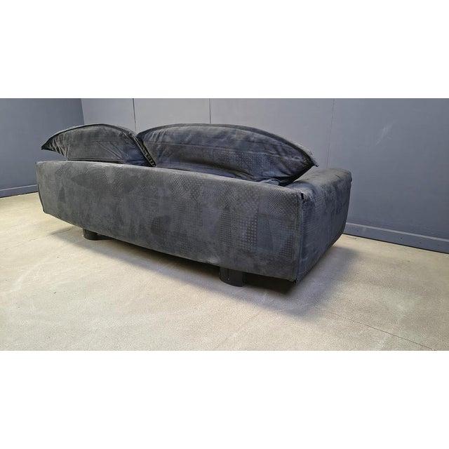 Vintage Velvet Sofa by Saporiti Italia, 1980s For Sale - Image 3 of 15