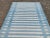 Blue Handmade Cotton Natural Vegetable Dyed Reversible Blue and White Striped Rug - 9'x12' For Sale - Image 8 of 11