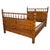 Antique French Faux Bamboo Bed Frame, Stained Pine For Sale - Image 4 of 11