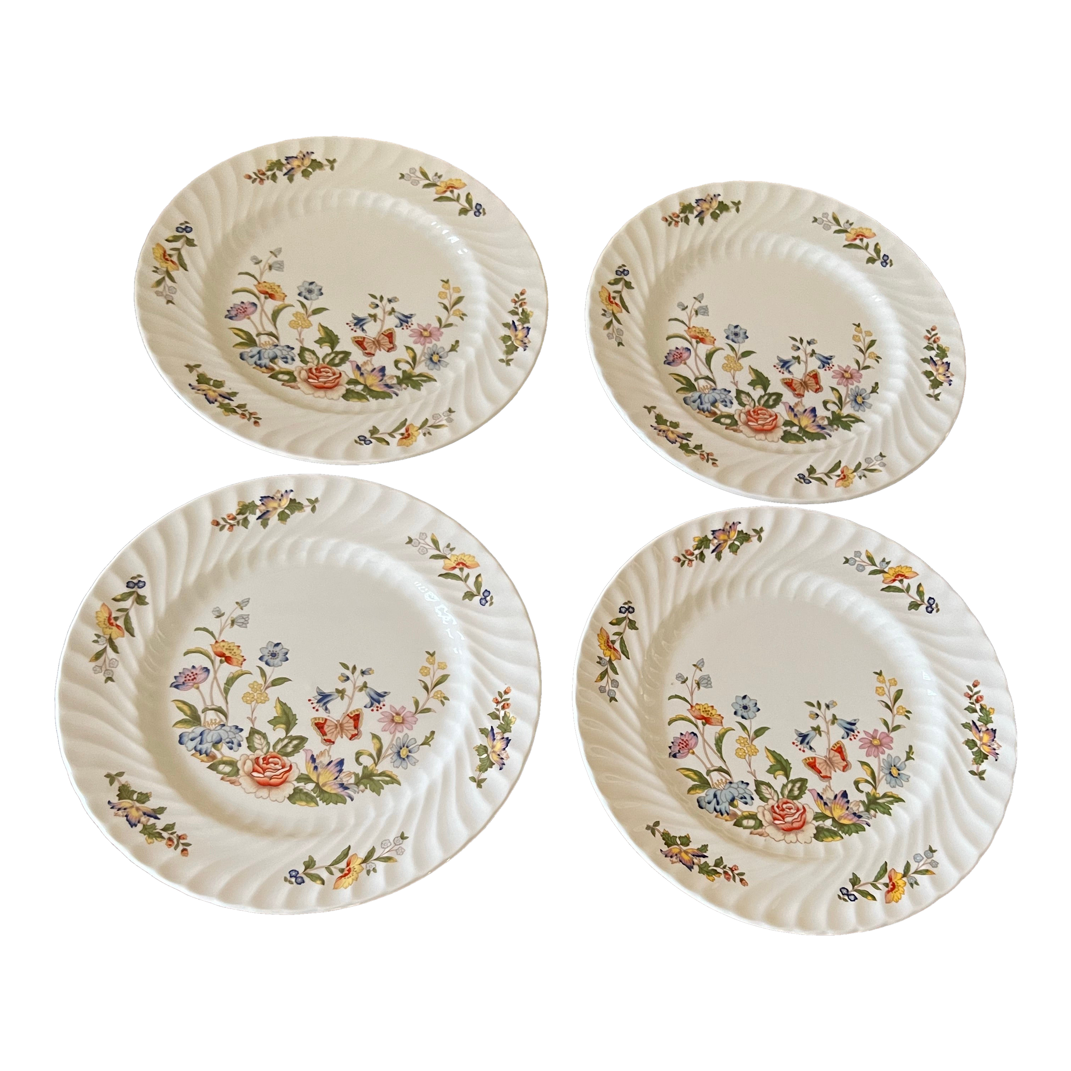 Late 19th Century Aynsley Cottage Garden Swirl Fine Bone China