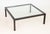 Modern Minimalist Polished Metal and Glass Top Coffee Table For Sale - Image 10 of 10