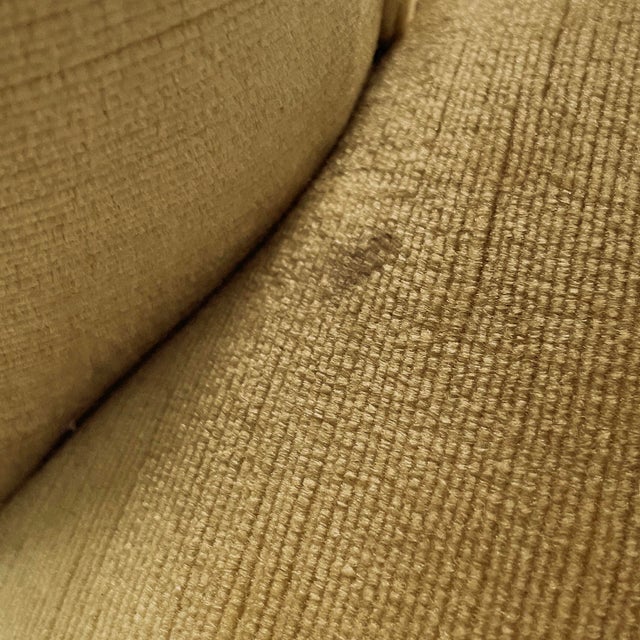 Mid-Century Modern Italian Yellow Velvet Sofa by Tito Agnoli for Poltrona Frau, 1950s For Sale - Image 9 of 18