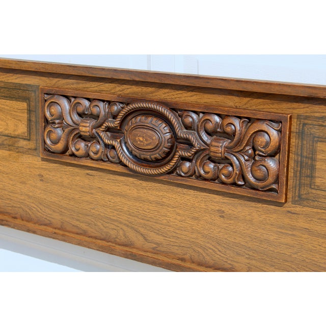 Wood Victorian-Style Carved Wood Twin Headboard For Sale - Image 7 of 12