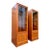 A Pair of Mid-Century Modern Danish Lighted Curio Display Cabinets by Sun Cabinet. Circa 1970s For Sale