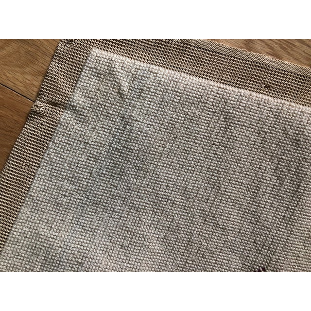 Late 20th Century Vintage Floral Needlepoint Textile Pillow / Seat Cover For Sale - Image 5 of 8