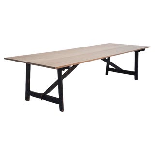 Country Dining Table Made From Rift Sawn Oak For Sale
