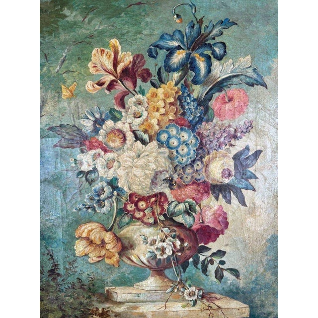 Floral Still Life, 19th Century, Oil Painting on Canvas, Framed For Sale - Image 8 of 10