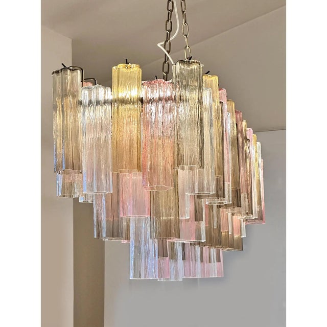 Huge Rectangular Tronchi Murano Glass Burnished Chandelier by Simoeng For Sale - Image 10 of 11