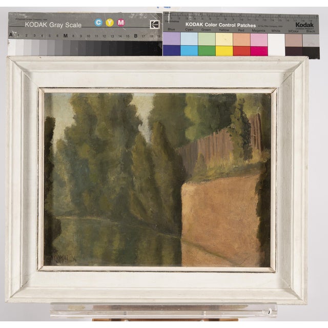 Marius Chambaz, Along the river Aire, Oil on Board For Sale - Image 12 of 13