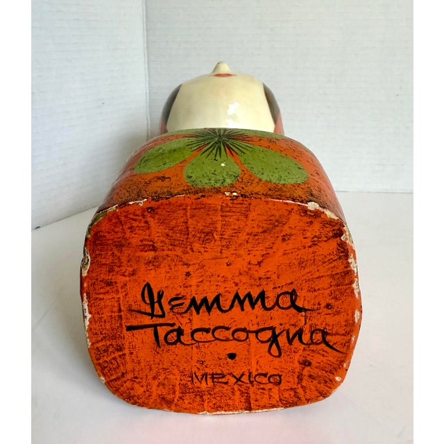 Vintage Gemma Taccogna Mexican Papier-Mâché Folk Art Female Bust Sculpture For Sale - Image 12 of 12