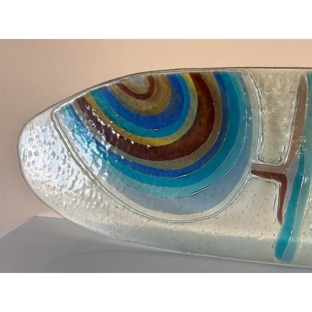 Mid-Century Modern Vintage Art Glass Surf Board Sculpture/Sold For Sale - Image 3 of 10