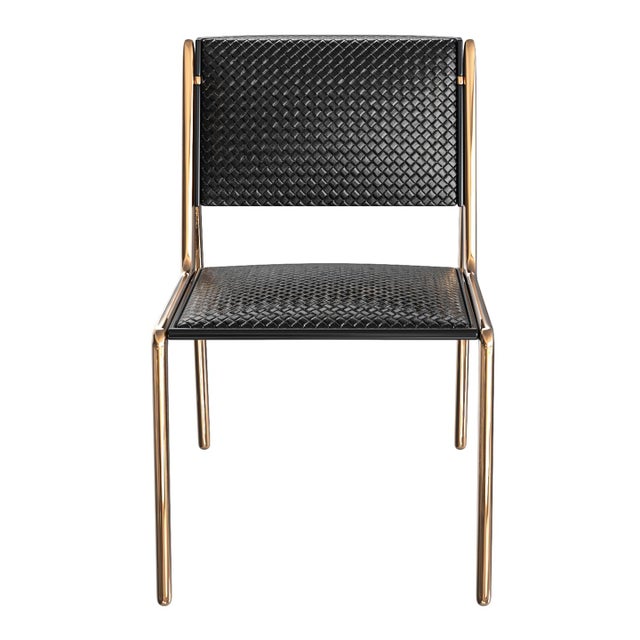 Not Yet Made - Made To Order "Vanquish" Chair With Bronze and Tailor Made Leather For Sale - Image 5 of 8