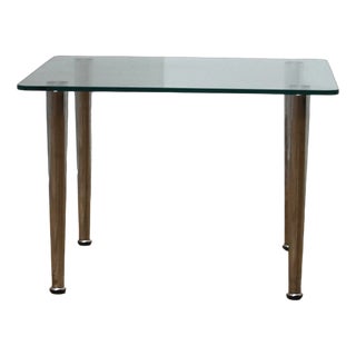 Glass and Chrome Coffee Table For Sale