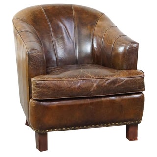 Vintage Leather Lounge Chair For Sale