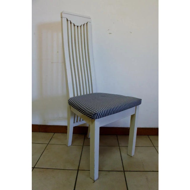 White Dining Chairs in the Style of Mackintosh, 1980s, Set of 8 For Sale - Image 8 of 8