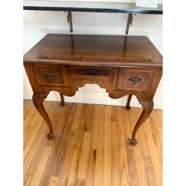 2000 - 2009 English Georgian Style Burl Lowboy Table or Chest, A Pair For Sale - Image 5 of 8
