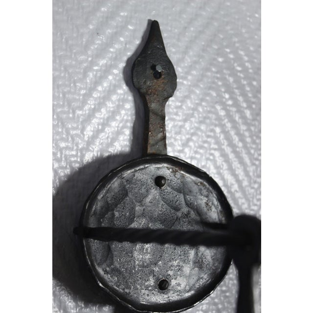 French Castle Wrought Iron Candle Sconces, Set of 2 For Sale - Image 9 of 11