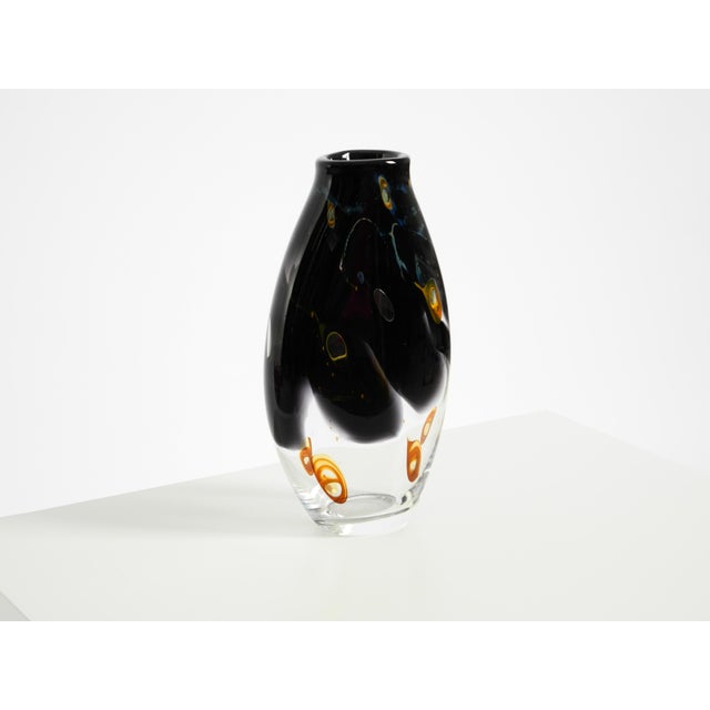 Signed Crystal Glass Vase by Louis Leloup for Val Saint Lambert, Belgium, 1970s For Sale - Image 11 of 18