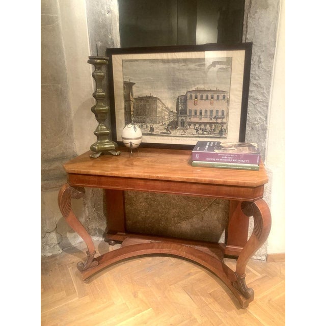 Art Nouveau Italian Wooden Console Table For Sale - Image 12 of 14