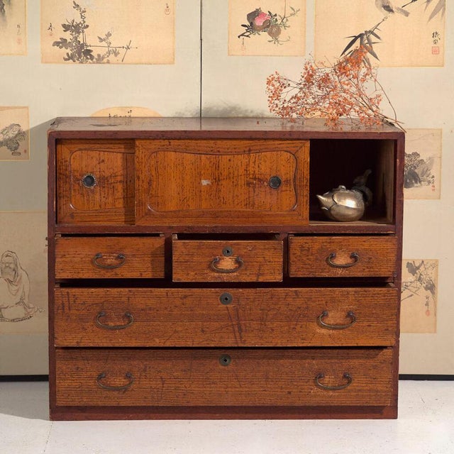 Japanese Chest of Drawers in Wood For Sale - Image 11 of 12