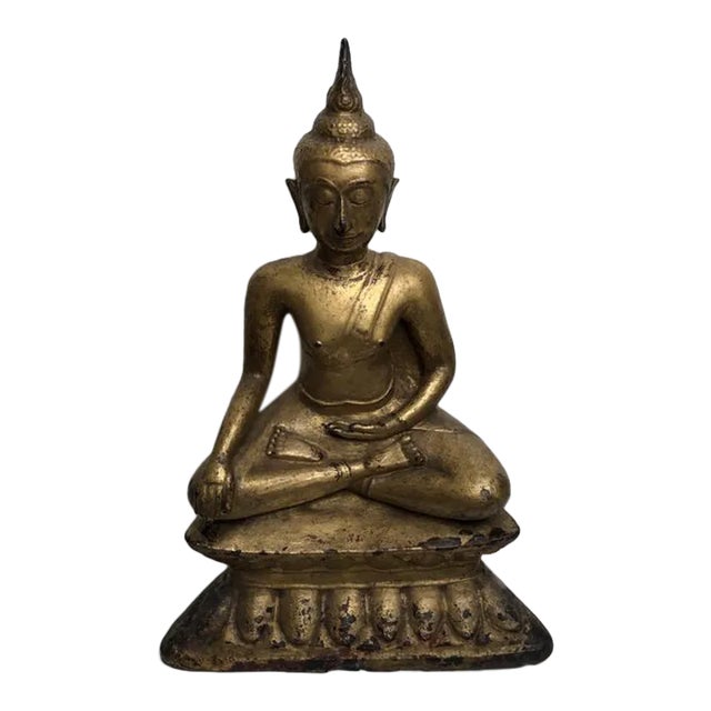 15/16th Century Bronze Guild Thai Buddha For Sale