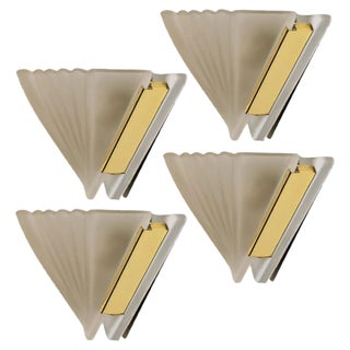 Art Deco Triangle-Shaped Wall Sconce For Sale