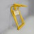Italian Postmodern Folding Tub Chair in Yellow Wood and Beige Fabric, 1980s For Sale - Image 6 of 18