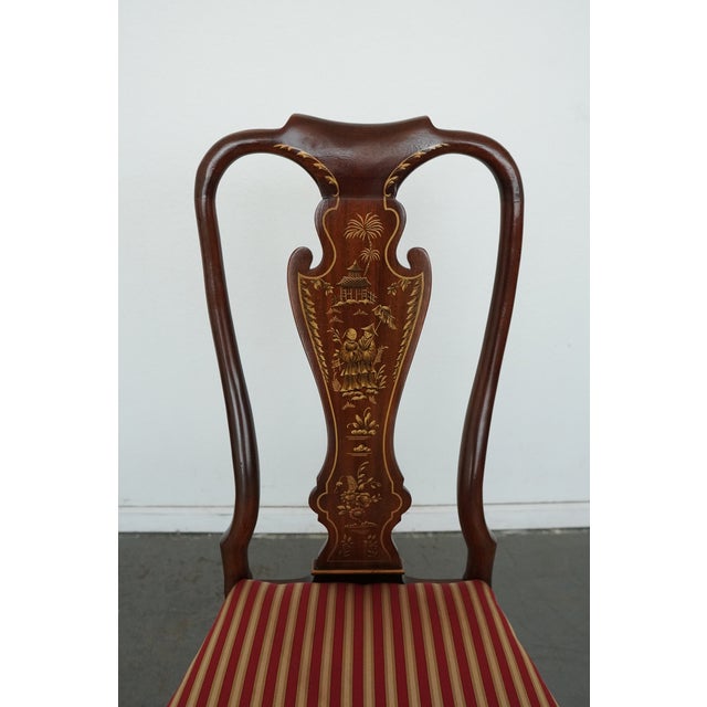 Vintage Drexel Heritage Chinoiserie Dining Chairs (Set of 8) For Sale - Image 11 of 17