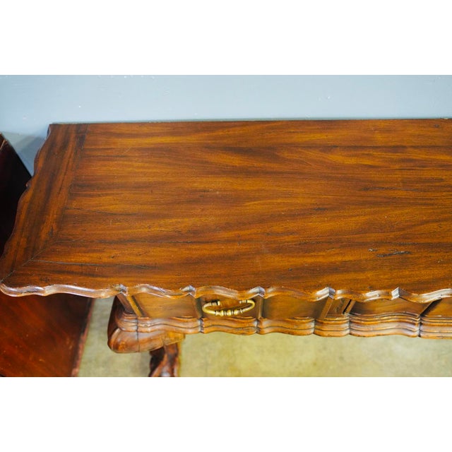Alfonso Marina Spanish Colonial Mahogany Console With Carved Claw Feet 20th Century For Sale - Image 10 of 13