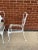 1950s Woodard Trianon Wrought Iron Patio Dining Chairs Hollywood Regency Set of 4 For Sale - Image 11 of 14