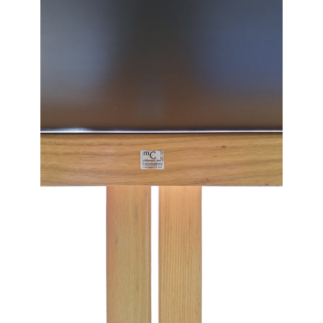 Black Folding Table by Giovanni Offredi for MC Selvini, Italy, 1970s For Sale - Image 8 of 9