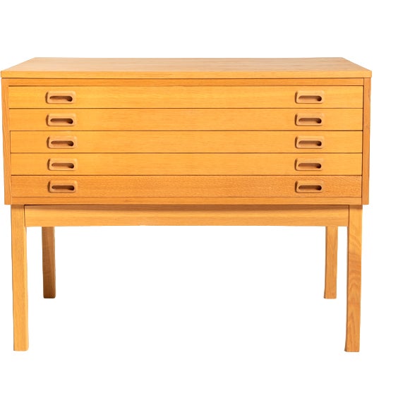 Swedish Oak Chest of Drawers from Hylte, 1960s For Sale