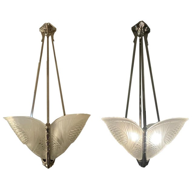 Art Deco Pendant Light from Verrerie d'Art Degué, 1925 For Sale - Image 12 of 12
