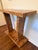 Burlwood veneer narrow console hall table 40” W x 12.5” D x 32.5” H