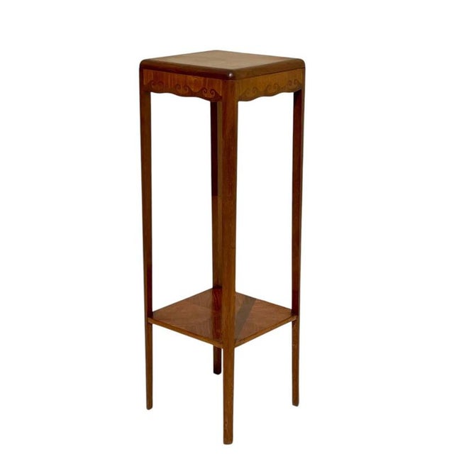 Brown Art Deco Walnut Side Table, 1940s For Sale - Image 8 of 8