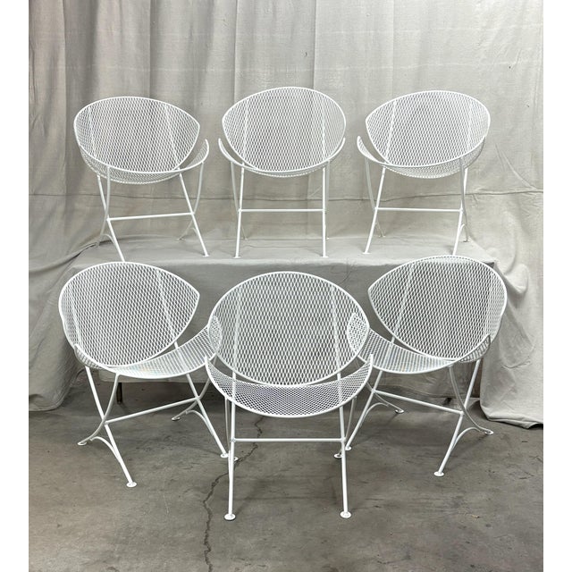 Mid 20th Century Set of Six "Orange Slice" Chairs by Maurizio Tempestini for Salterini, Professionally Restored For Sale - Image 6 of 13